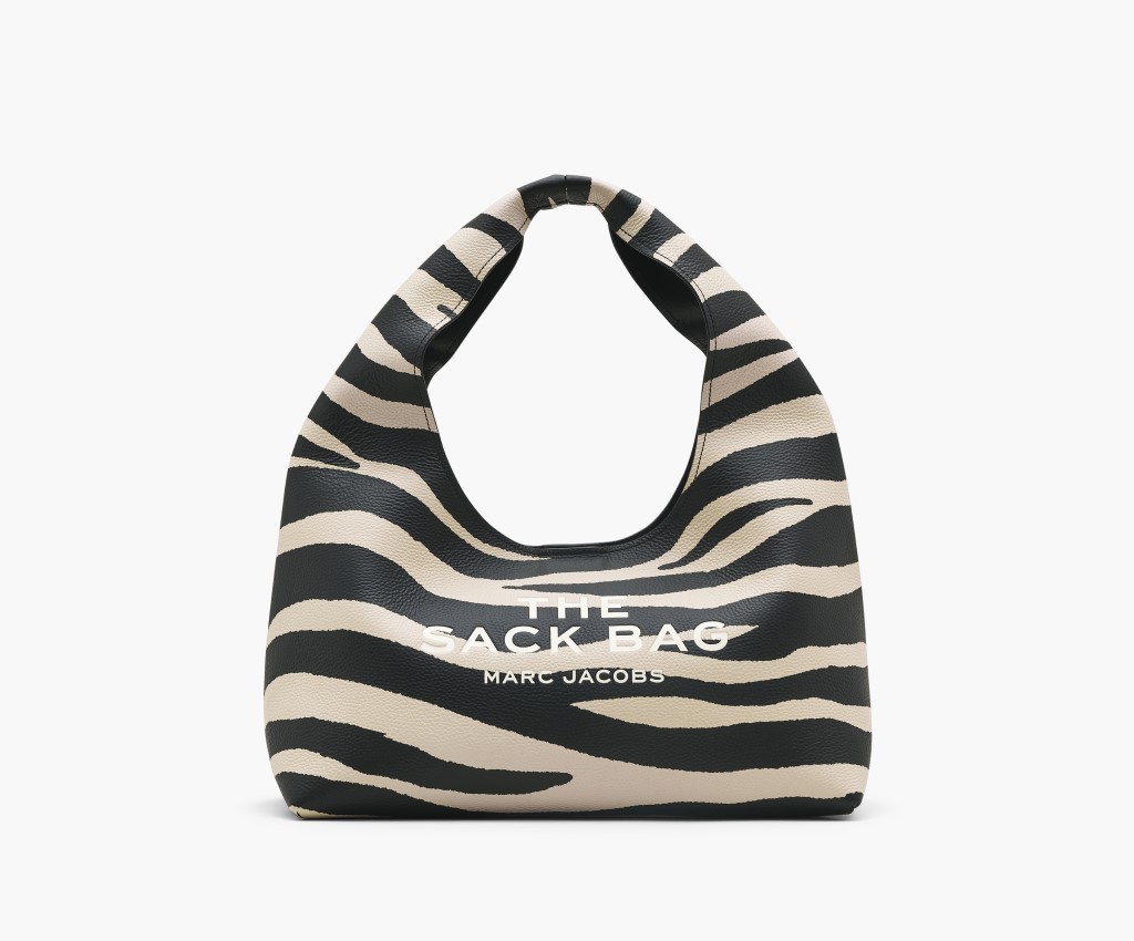 The Zebra Leather Sack Bag (Black White)